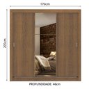 Ver imagem 4 de Guarda Roupa Casal Madesa Lyon Plus 3 Portas de Correr com Espelho 4 Gavetas