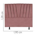 Ver imagem 3 de Cabeceira Estofada Bélgica 195cm King Size para Cama Colchão Box Quarto Suede Rose Gold - Aurora
