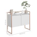 Ver imagem 5 de Conjunto Buffet Compacto e Aparador Industrial Branco Cobre
