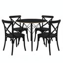 Ver imagem 7 de Mesa Eames Black 90cm + 4 Cadeiras Paris Lisa La Mobilia