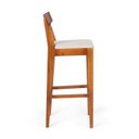 Ver imagem 6 de Kit 2 Banquetas de Madeira Maciça Loop Linho