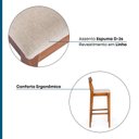 Ver mais imagens de Kit 2 Banquetas de Madeira Maciça Loop Linho