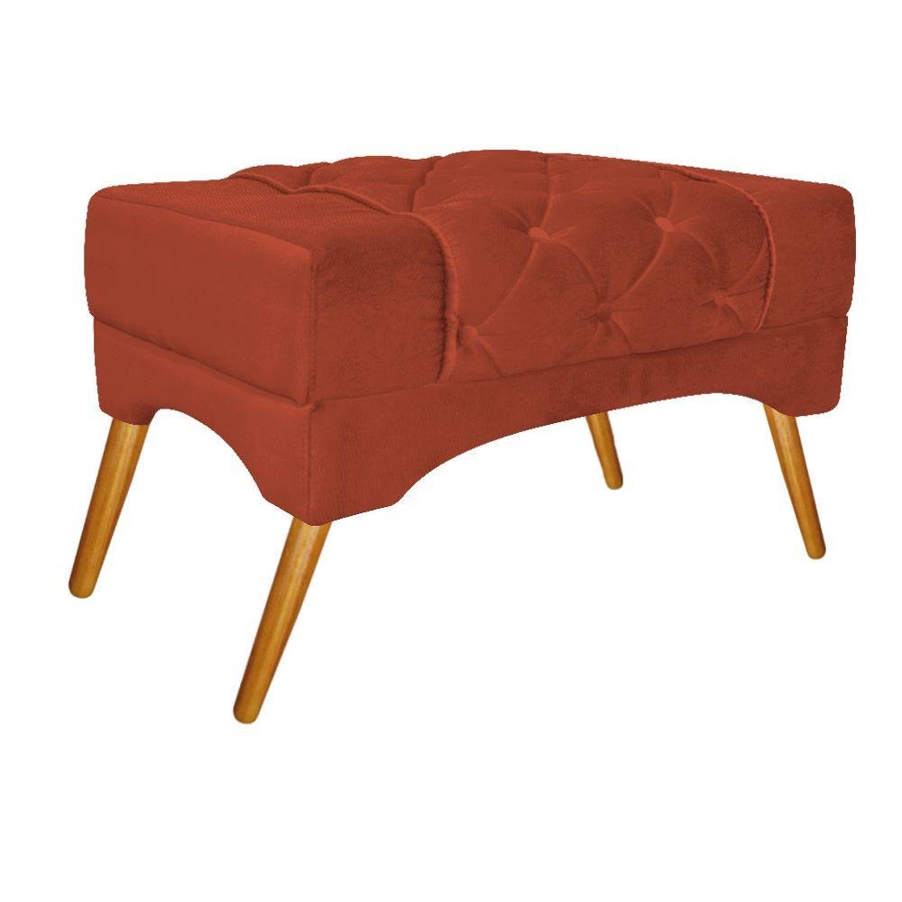 Kit Poltrona e Puff Decorativos Berlim Terracota Adj Decor - 3