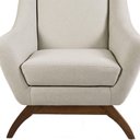 Ver imagem 3 de Poltrona Decorativa Fixa Base de Madeira Juliet D02 Algodão Bege C-370 - Lyam Decor