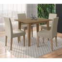 Ver imagem 2 de Conjunto Sala de Jantar Retangular Mesa Kate 120cm e 04 Cadeiras Josi Poliman Móveis