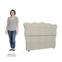 Ver imagem 5 de Cabeceira Casal King Cama Box 195cm Oregon I02 Bouclê Bege - Mpozenato