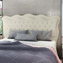 Ver imagem 2 de Cabeceira Casal King Cama Box 195cm Oregon I02 Bouclê Bege - Mpozenato