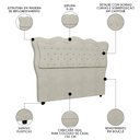 Ver imagem 3 de Cabeceira Casal King Cama Box 195cm Oregon I02 Bouclê Bege - Mpozenato