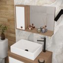 Ver imagem 3 de Conjunto Gabinete para Banheiro Pratiko Avelato Branco - Rede Móveis