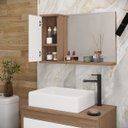 Ver imagem 2 de Conjunto Gabinete para Banheiro Pratiko Avelato Branco - Rede Móveis