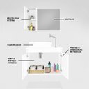 Ver imagem 4 de Conjunto Gabinete para Banheiro Pratiko Avelato Branco - Rede Móveis