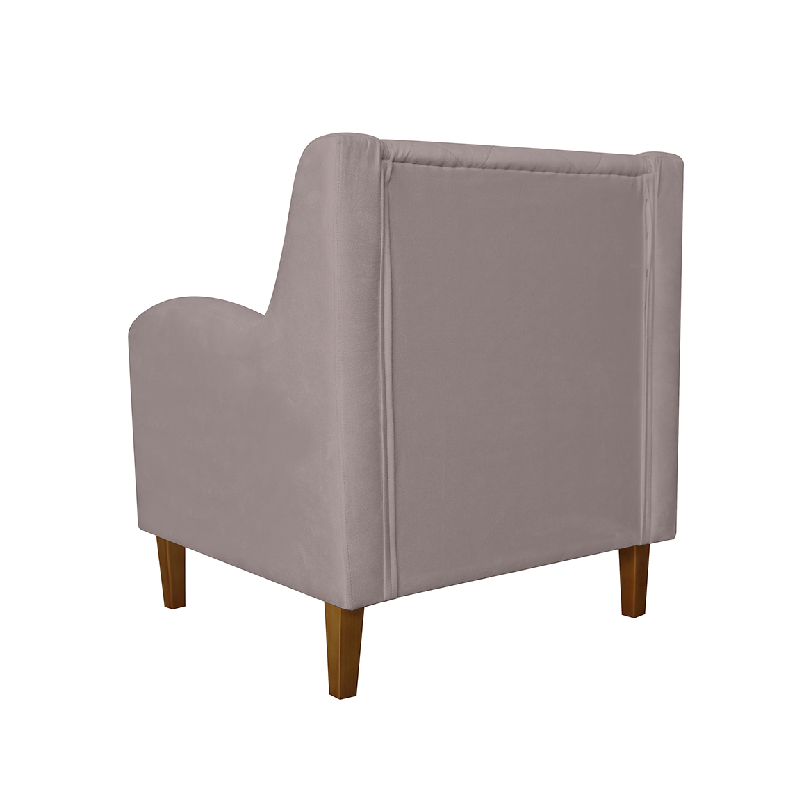 Poltrona Decorativa Com Capitone Para Quarto Leticia Suede Rosê - DL DECOR - 3