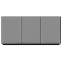 Ver imagem 3 de Armário de Cozinha Aéreo 120cm 3 Portas Virgínia Preto/cinza - Lumil