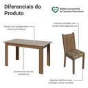 Ver imagem 4 de Conjunto Sala de Jantar Amora Mesa Tampo de Madeira 4 Cadeiras Rustic/Crema/Bege Marrom Madesa