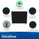 Ver imagem 3 de Cabeceira Estofada com Capitonê para Cama de Casal 160 Mirage Suede