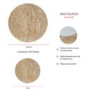 Ver imagem 4 de Tapete Redondo Bege Felpudo Leve Antiderrapante Quarto Banheiro 2un