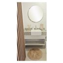 Ver imagem 2 de Tapete Redondo Bege Felpudo Leve Antiderrapante Quarto Banheiro 2un