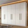 Guarda Roupa Casal 2,43m 6 Portas 5 Gavetas Áries Móveis Lopas Branco - 1