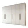 Guarda Roupa Casal 2,43m 6 Portas 5 Gavetas Áries Móveis Lopas Branco - 2