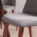 Ver imagem 5 de Conjunto de Jantar Mesa Redonda com Vidro Bennett 115 Cm 4 Cadeiras New Drop - Natural C/ Cinza