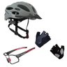 Capacete Bike Led Absolute + Luva Gel + Óculos Fotocromático - M - 1