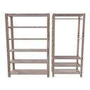 Ver imagem 1 de Arara Nova Reforçada e Estante Minimalista de Chão Decorativa Combo Sala
