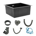 Ver imagem 4 de Cuba Cozinha Inox Preta Quadrada Gourmet 50x40 C/ Acessórios