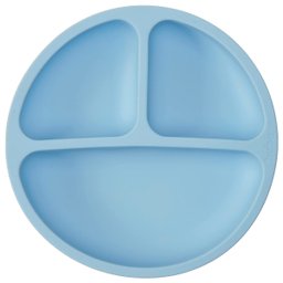 Prato de Silicone Bebe Alimentação Infantil +6 Meses c/ Ventosas 3 Divisórias Azul Buba Prato - Prat - 1 Prato de Silicone Bebe Alimentação Infantil +6 Meses c/ Ventosas 3 Divisórias Azul Buba Prato - Prat - 1