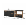Balcão de Pia Anita 120cm Balcão para Cooktop 5 Bocas Elisa Cozinha Compacta Bancada Multiuso-moblis - 2