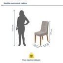Ver imagem 3 de Kit 4 Cadeiras de Jantar Estofadas Luar Marrom Amêndoa/Liso Capuccino