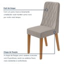 Ver imagem 6 de Kit 4 Cadeiras de Jantar Estofadas Luar Marrom Amêndoa/Liso Capuccino