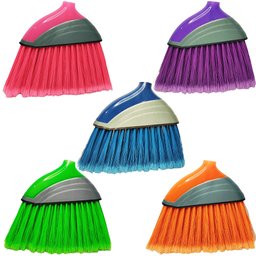 Vassoura Nylon Varre Canto Plus Macia Sem Cabo Azul Duplás - 5