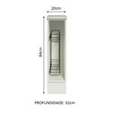 Ver imagem 2 de Balcão Porta-Temperos Madesa para Cozinha Glamy, Agata e Stella 20 cm (Com Tampo) Branco