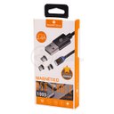 Ver imagem 1 de Cabo Smartzla Sat-c005 Magnético Usb 2.0 com Conexão Usb-c/v8/lightning Carga Rápida 2.4a:preto/únic