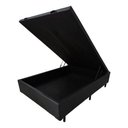 Ver imagem 1 de Box Baú Casal Corino Preto 1,38x1,88 So1clique Pistão a Gás