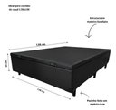 Ver imagem 2 de Box Baú Casal Corino Preto 1,38x1,88 So1clique Pistão a Gás