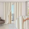 Cortina Blecaute Corta Luz com Voil para Sala ou Quarto Bege 2,80m x 2,30m para Varão Simples de 2 m - 1