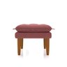 Poltrona de Amamentação Quarto Infantil com Puff Kate Pés Palito Veludo Rosê + Binde Amofada New Bel - 10