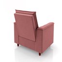 Ver mais imagens de Poltrona de Amamentação Quarto Infantil com Puff Kate Pés Palito Veludo Rosê + Binde Amofada New Bel