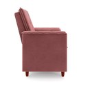 Ver imagem 7 de Poltrona de Amamentação Quarto Infantil com Puff Kate Pés Palito Veludo Rosê + Binde Amofada New Bel