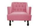 Ver imagem 2 de Kit 2 Poltronas Decorativa Julia Suede Rosa Pés Madeira Mz Decor