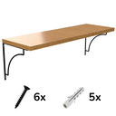 Ver imagem 3 de Prateleira Suspensa Mão Francesa Côncavo 30x100cm