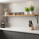 Ver imagem 2 de Prateleira Suspensa Mão Francesa Côncavo 30x100cm