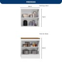 Ver imagem 3 de Cozinha Modulada Compacta Americana 2 Peças com Balcão 2 Portas Tampo Unna Branco