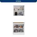 Ver imagem 5 de Cozinha Modulada Compacta Americana 2 Peças com Balcão 2 Portas Tampo Unna Branco