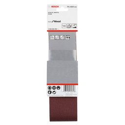 Jogo de Cintas de Lixa Best Wood Paint X440 75x610 Mm G40 com 3 Unidades 2608606095 Bosch - 2