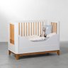 Kit Quarto Infantil Boom com Pés Square Mel - Berço Slim Evolutivo + Cômoda + Guarda-roupa + Poltron - 3