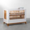 Kit Quarto Infantil Boom com Pés Square Mel - Berço Slim Evolutivo + Cômoda + Guarda-roupa + Poltron - 2