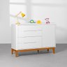 Kit Quarto Infantil Boom com Pés Square Mel - Berço Slim Evolutivo + Cômoda + Guarda-roupa + Poltron - 5