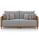 Ver imagem 3 de Sofá 2 Lugares Sala de Estar Living 172cm Asbury K01 Veludo Cinza Claro Couríssimo Camel - Lyam Deco